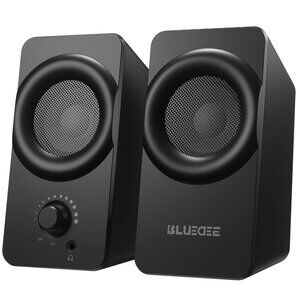 Bluedee Computer Speakers for Desktop PC, Dual Driver PC Speakers with RGB Light